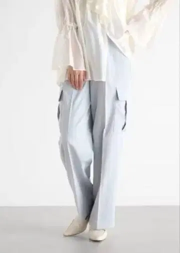 vin 자수 와이드 카고 팬츠