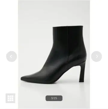 미사용 새상품 리엔다 스틸레토 스트레이트 숏부츠