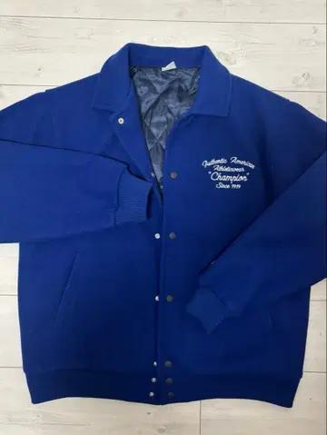 Champion 바시티 자켓 파랑 L 사이즈