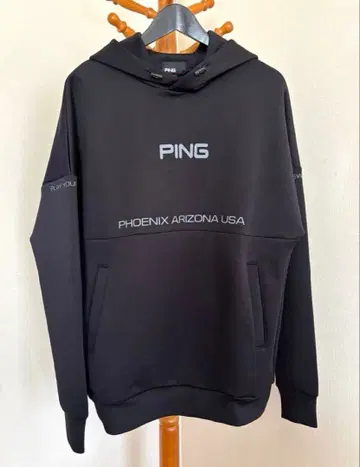 [ 새상품급 ] PING 핑 골프웨어 후드 맨투맨 블랙