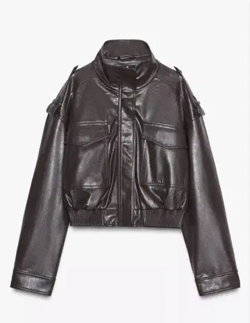 ZARA 숏 페이크 레더 자켓