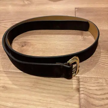 새상품급 BAUDOIN & LANGE 브라운 스웨이드 링 벨트 100CM