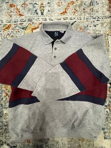 AZ SPORT 피케 셔츠 그레이 버건디 네이비