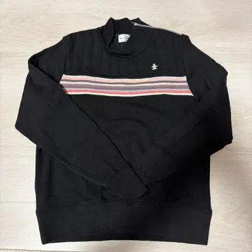 Munsingwear 블랙 스트라이프 스웨터 L