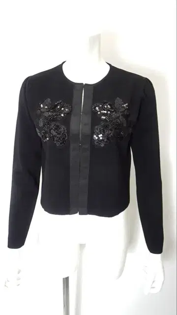 슈퍼뷰티 2025년 가을/겨울 가슴 비쥬 & 스팽글 니트 볼레로