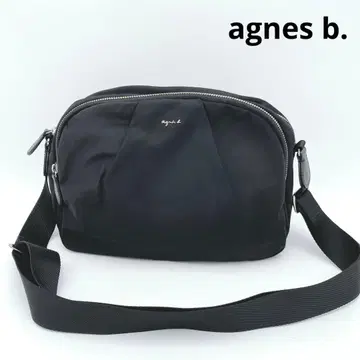 극미품 agnes b. 에네스베 나일론 숄더백 검정 블랙