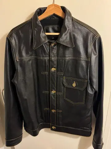 블랙 가죽 자켓 세컨드 모델