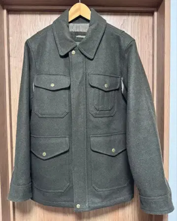 90s Eddie Bauer 울 코트 다크 그린