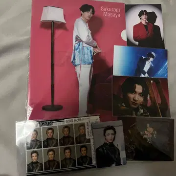겐지부 사쿠라기 마사야 브로마이드 트레이딩 카드 스티커 클리어 파일 굿즈