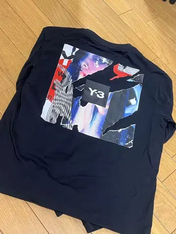 Y-3 그래픽 프린트 롱 T S