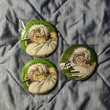 귀멸의 칼날 무한성 월드 투어 캔뱃지 시나즈가와 사네미