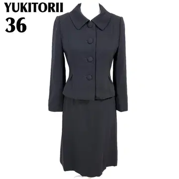 [새상품급] YUKITORII 반팔 원피스 셋업 36 다크 네이비