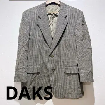 DAKS 남성용 테일러드 자켓 체크 무늬 올 패턴 L 사이즈 상당