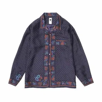 VOWELS 실크 긴팔 셔츠