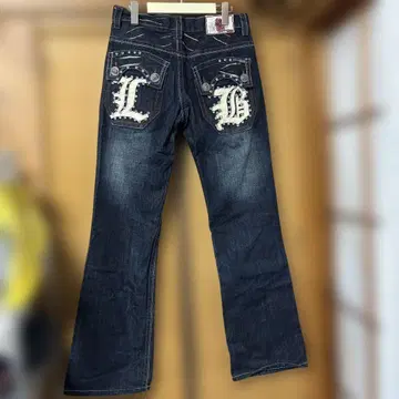 선착순 라구나 비치 플레어 데님 인디고 스터드 32 USA