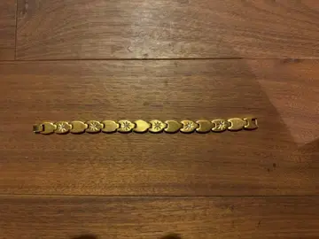 골드 메탈 팔찌 플라워 모티브