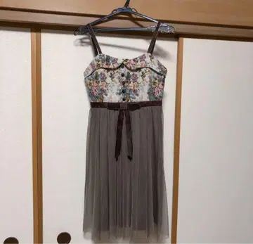 고블랑 튤 오버롤 스커트 멜빵 치마