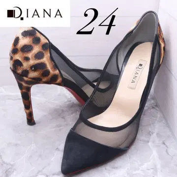[ 145 ] DIANA 다이애나 펌프스 블랙 스웨이드 메쉬 송치 24