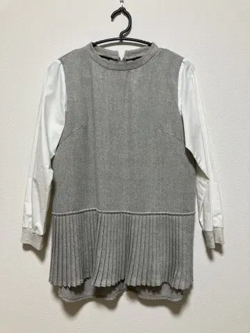 AuieF 아위에프 트위드풍 긴팔 블라우스