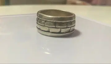 실버 스트라이프 무늬 반지 SIKVER 925