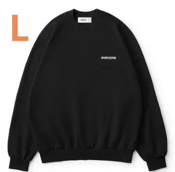 everyone original logo crew sweat BLACK