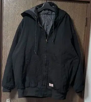 자바 퀼팅 코튼 후드 부착 블루종 L 방한