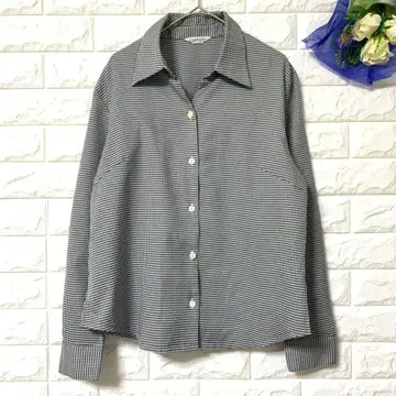 CANTIQUE 여성용 셔츠 하운드투스 오픈 카라 레트로 수트