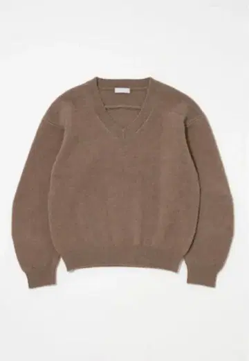 MOUSSY 더블 숄더 V/N 스웨터 브라운