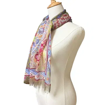에트로 ETRO 꽃무늬 대형 스톨 직사각형 실크 100%