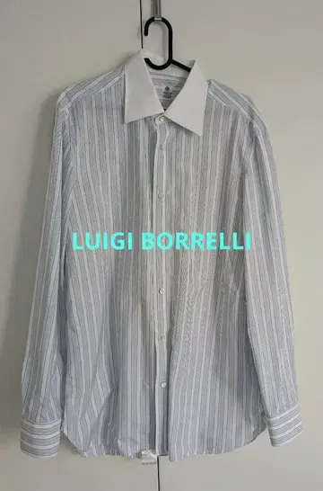 새상품급 LUIGI BORRELLI 스트라이프 드레스 셔츠