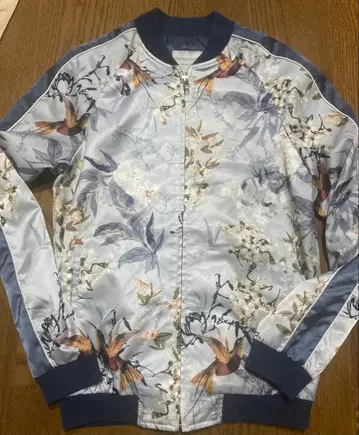 ZARA MAN 자라 꽃무늬 스카잔 블루종 점퍼 마치다 케이타