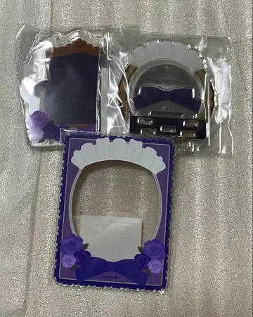 캐릭터 복권 클래시컬 찻집 퍼플 보라색 경질 케이스 아크릴 캔 배지