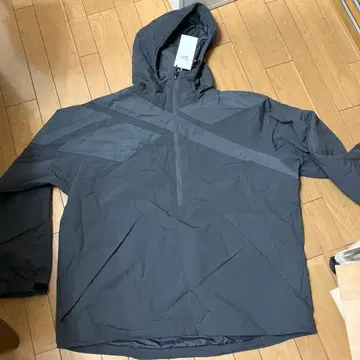 리복 그레이 후드 부착 나일론 자켓 O 사이즈