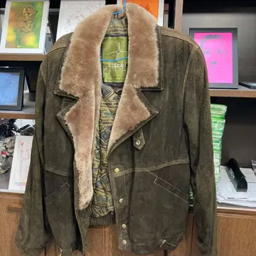 Silver Smith 퍼 달린 스웨이드 자켓