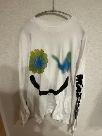 무라카미 다카시 x Post Malone 긴팔 티셔츠 M 화이트 롱티