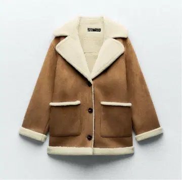 ZARA 패치 포켓 더블 페이스 코트