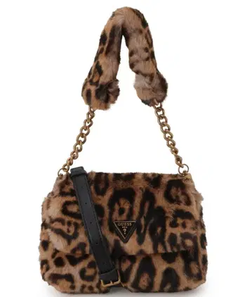 GUESS 레오파드 무늬 숄더백