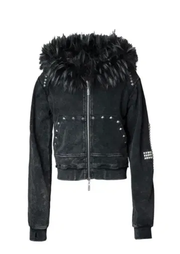 typeshade TYPE CROSS FOX FUR HOODIE