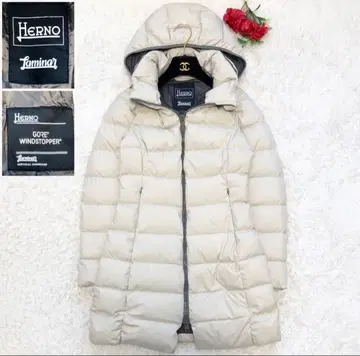 새상품급 HERNO 헬노 라미너 고어텍스 롱 다운 코트 화이트