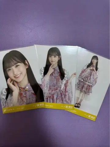 노기자카46 브로마이드 12thBD 라이브 의상 이치노세 미쿠 3종 컴프