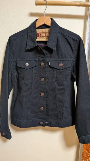 EDWIN 블랙 데님 자켓 M