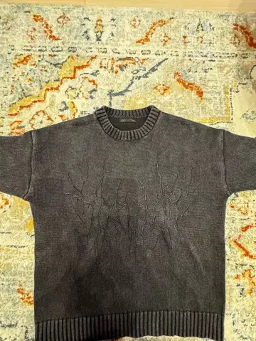 ZARA 다크 그레이 니트 스웨터 반팔