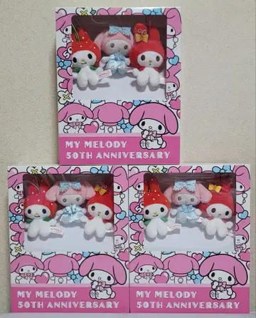마이멜로디 마이멜로 50주년 북 박스입 마스코트 세트 3개 새상품