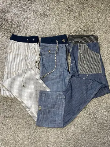 Lee 팬츠 3세트 맨투맨 스트라이프 데님 캐주얼 팬츠