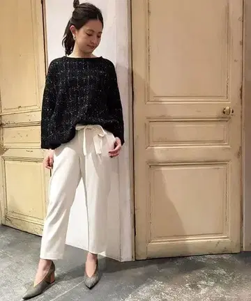 BEARDSLEY 비어즐리 MIX 트위드 풀오버 블랙