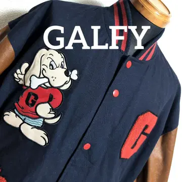 eu13 GALFY 바시티 자켓 원원 빅 로고 팔 가죽 남성용 3L 상당