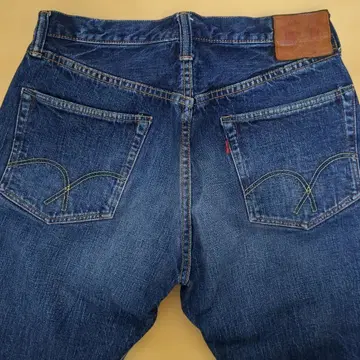 풀카운트 구형 모델 1101 W32 다크 블루 스트레이트 데님 청바지