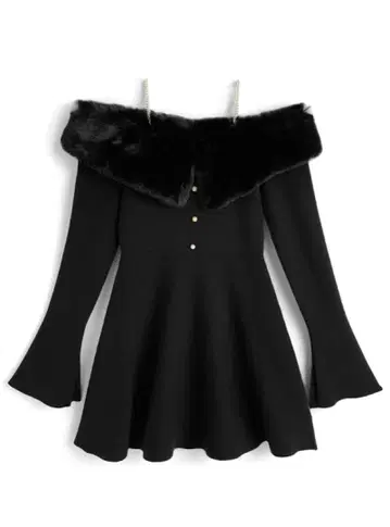 GRL 펄 스트랩 퍼 오프숄더 니트 원피스 tu1776