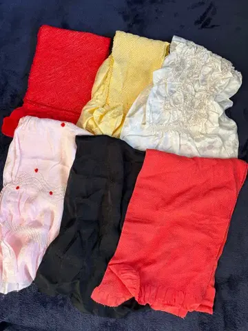 오비 장식 천 6점 묶음 판매 기모노 일본 의류 잡화 시보리