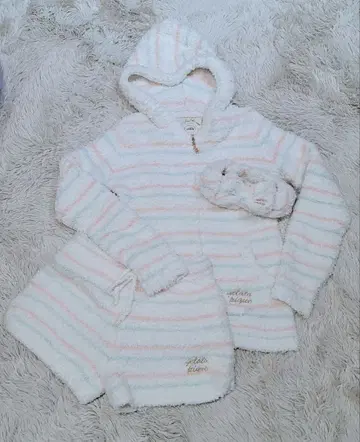 컨디션 최상 젤라또피케 2라인 보더 후드티 셋업 3종 세트